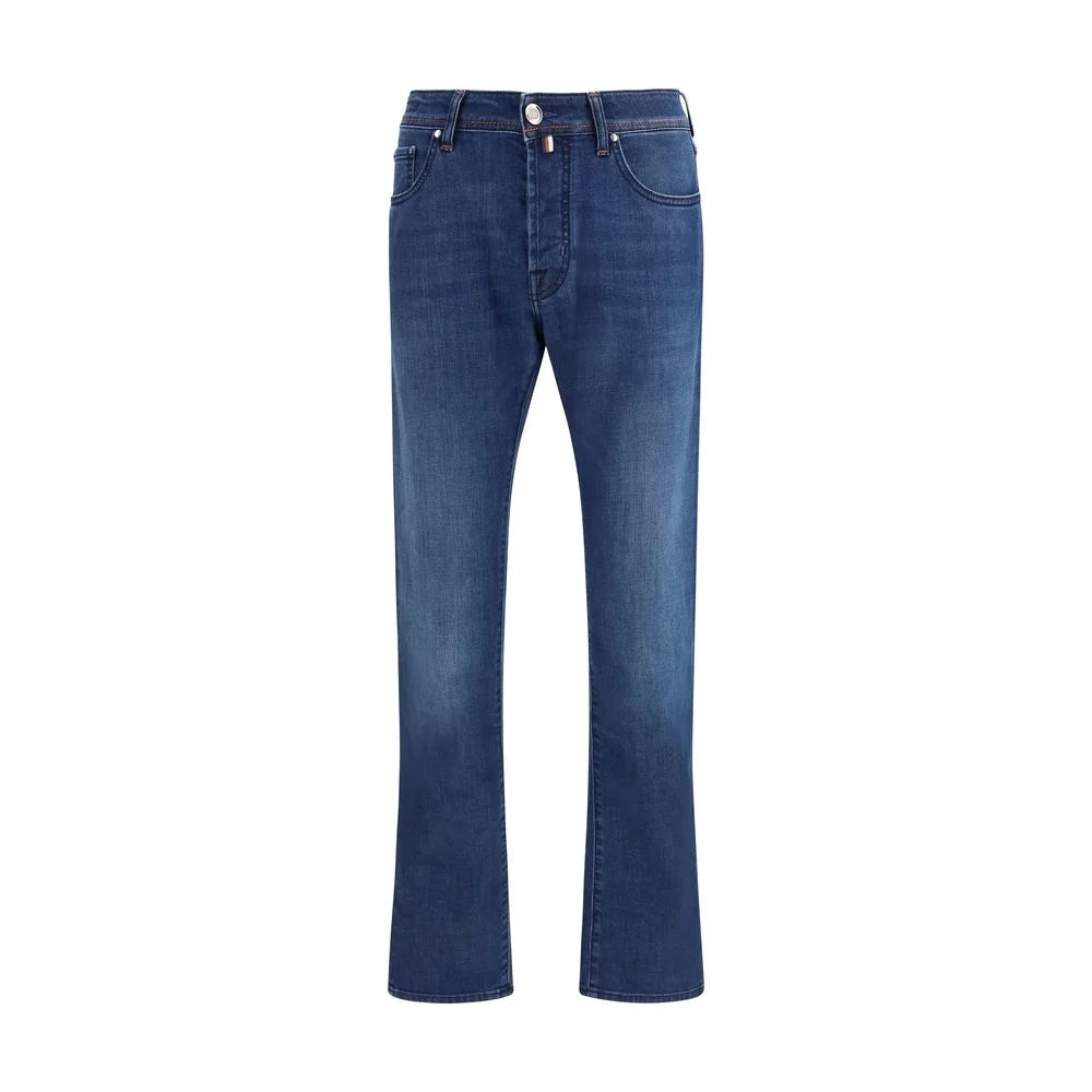 Jacob Cohen Blue Cotton Slim Fit Jeans