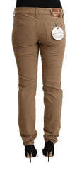 Jacob Cohen Brown Cotton Stretch Mid Waist Skinny Pants - W31 - Trousers