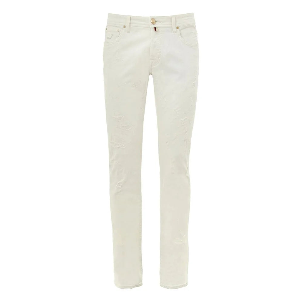 Jacob Cohen White Cotton Skinny Jean - Jeans