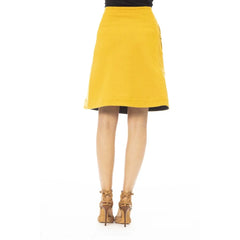 Jacob Cohen Yellow Wool Women Skirt - IT40|S - Skirts