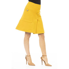 Jacob Cohen Yellow Wool Women Skirt - IT40|S - Skirts