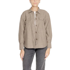 Jacqueline De Yong Beige Recycled Cotton Shirt - Shirts