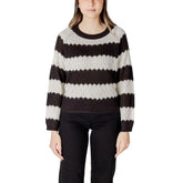Jacqueline De Yong Black And White Marabou Sweater - Sweaters