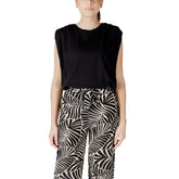 Jacqueline De Yong Black Cotton Top - Tank Tops