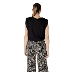 Jacqueline De Yong Black Cotton Top - Tank Tops