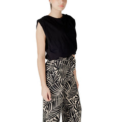 Jacqueline De Yong Black Cotton Top - Tank Tops