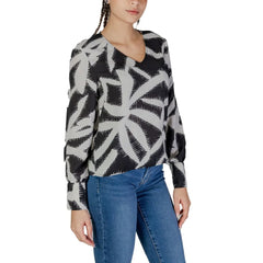 Jacqueline De Yong Black Recycled Polyester Blouse - Blouses