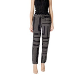 Jacqueline De Yong Black Viscose Pant - Trousers