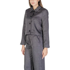 Jacqueline De Yong Gray Polyester Blazer - Coats & Jackets