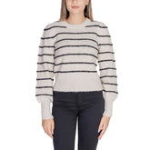 Jacqueline De Yong Gray Polyester Sweater - Sweaters