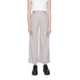 Jacqueline De Yong Gray Viscose Pant - Trousers