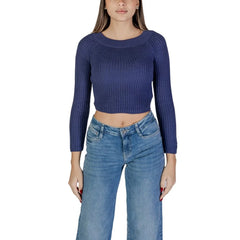 Jacqueline De Yong Light Blue Marabou Sportswear - Sweaters