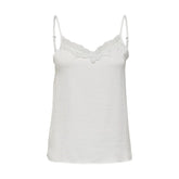 Jacqueline De Yong White Polyester Tank Top - Tank Tops