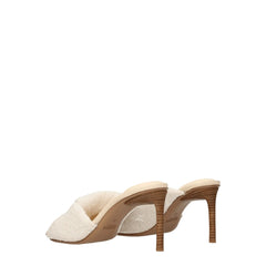 Jacquemus Beige Fabric Stiletto Heels Sandals - EU36/US6