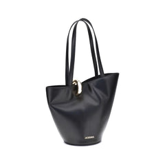Jacquemus Black Calf Leather Bos Taurus Shoulder Bag