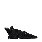 Jacquemus Black Fabric Strap-On Sandals