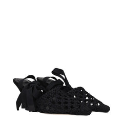 Jacquemus Black Fabric Strap-On Sandals