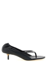 Jacquemus Black Lamb Leather Flat Sandals - EU40/US10