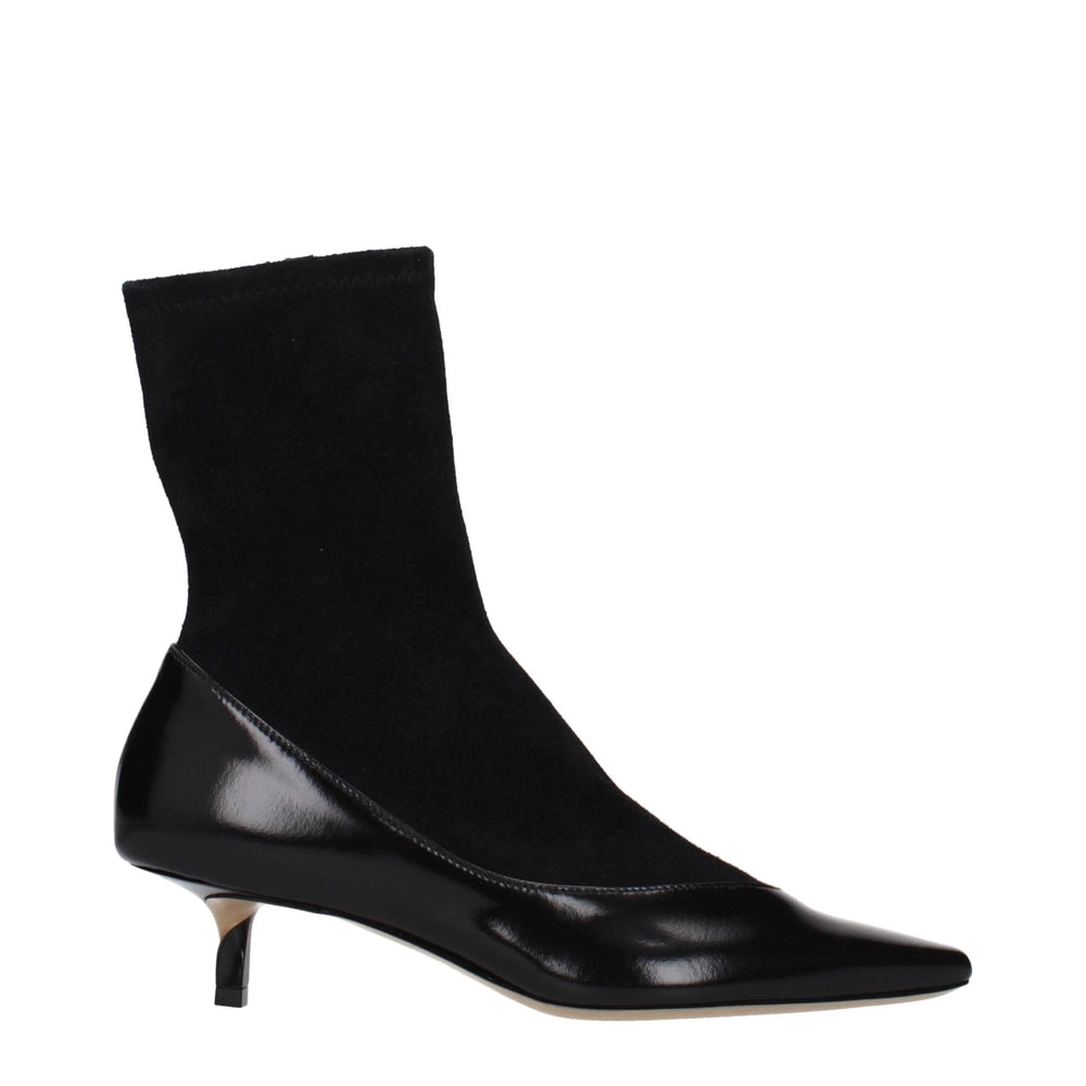 Jacquemus Black Leather Ankle Boots - EU36/US6