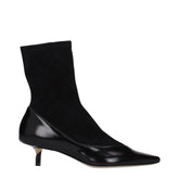 Jacquemus Black Leather Ankle Boots - EU36/US6