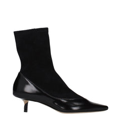 Jacquemus Black Leather Ankle Boots - EU36/US6