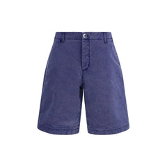 Jacquemus Blue Cotton Bermuda Shorts