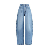 Jacquemus Blue Cotton Relaxed Fit Jeans - 28