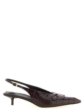 Jacquemus Bordeaux Calfskin Mid Heel Pumps