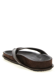 Jacquemus Brown Cowhide Slides - EU40/US10