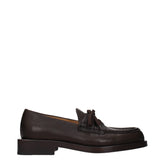Jacquemus Brown Leather Slip-On Loafers - EU42/US9