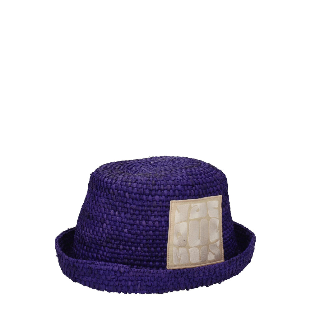 Jacquemus Purple Raffia Hats - Hats