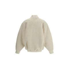 Jacquemus The Le Blouson Pilu Jacket in white alpaca Wool - IT38 | S - Bomber Jackets