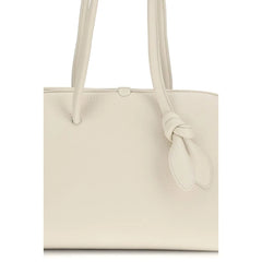 Jacquemus White Calf Leather Bos Taurus Shoulder Bag