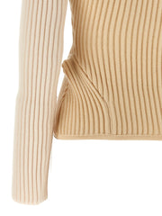 Jean Paul Gaultier Beige Merino Wool Cardigan - S