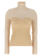 Jean Paul Gaultier Beige Merino Wool Cardigan - S
