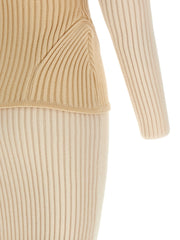 Jean Paul Gaultier Beige Merino Wool Long Dress - XS