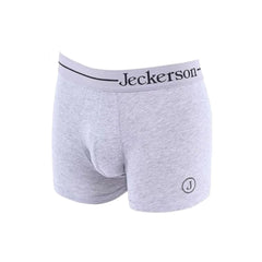 Jeckerson Gray Cotton Men Boxer - Boxer Briefs