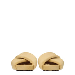 Jil Sander Beige Horsehair Slippers Sandals
