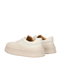 Jil Sander Beige Leather Platform Sneakers - Sneakers