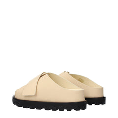 Jil Sander Beige Leather Sandals