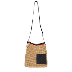 Jil Sander Beige Raffia Crossbody Bags