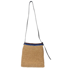 Jil Sander Beige Raffia Crossbody Bags