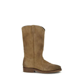 Jil Sander Beige Suede Leather Ankle Boots