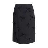 Jil Sander Black Acetate Midi Skirt - IT36 | XS