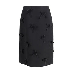 Jil Sander Black Acetate Midi Skirt - IT36 | XS