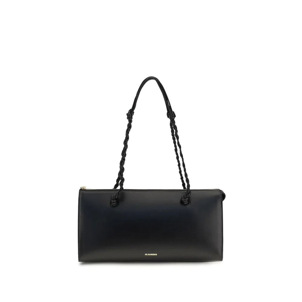 Bolso de mano de ante de becerro negro Bos Taurus Jil Sander