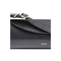 תיק כתף Jil Sander שחור עור עגל Bos Taurus