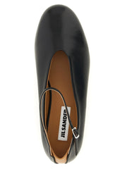 Jil Sander Black Calfskin Ballet Flats