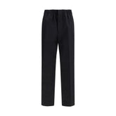 Jil Sander Black Cotton Casual Pants - Trousers