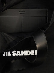 Jil Sander Black Cotton Tote Bag